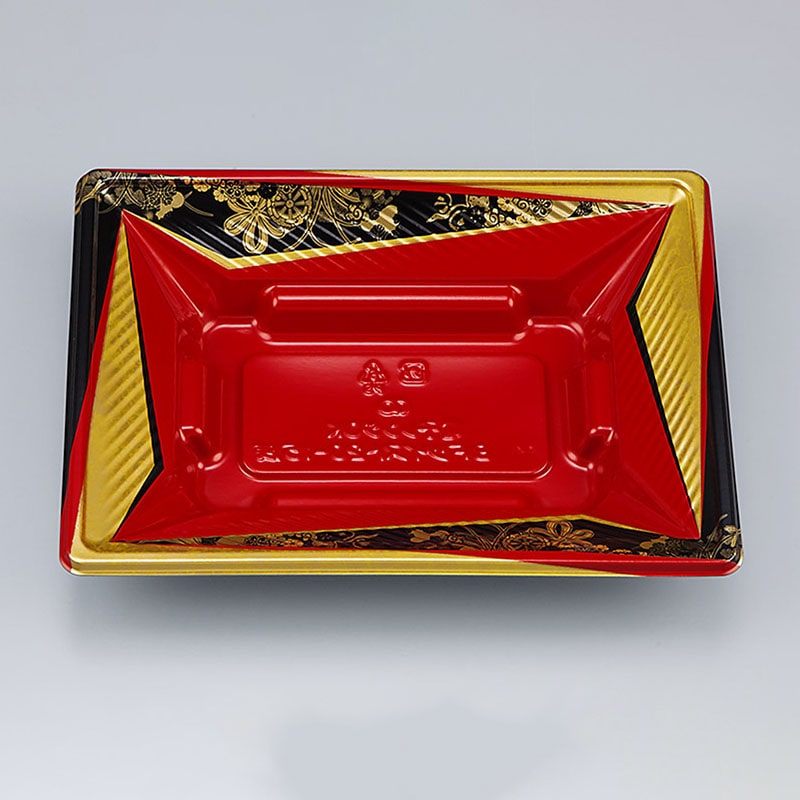 シーピー化成 弁当容器 BFツイスト 本体 20-15浅 辻風赤 50枚/袋(ご注文単位18袋)【直送品】