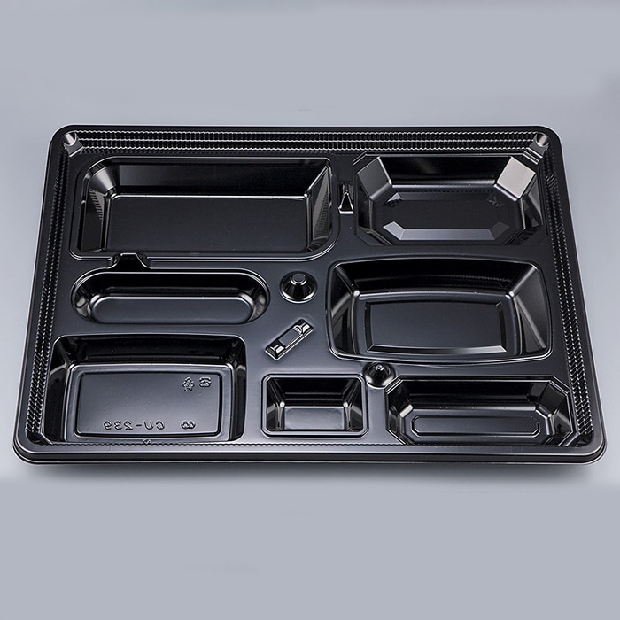 シーピー化成 仕出し容器　CU-239（N）　本体  黒 20枚/袋（ご注文単位6袋）【直送品】