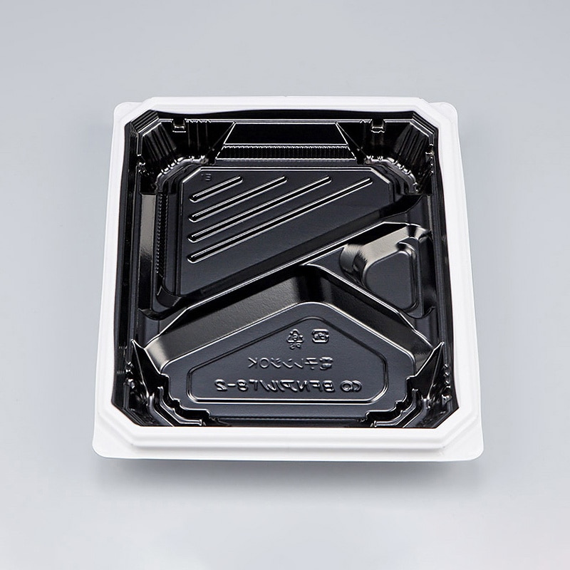 シーピー化成 弁当容器 BFNアルバ 本体 8-2 BW 50枚/袋(ご注文単位12袋)【直送品】