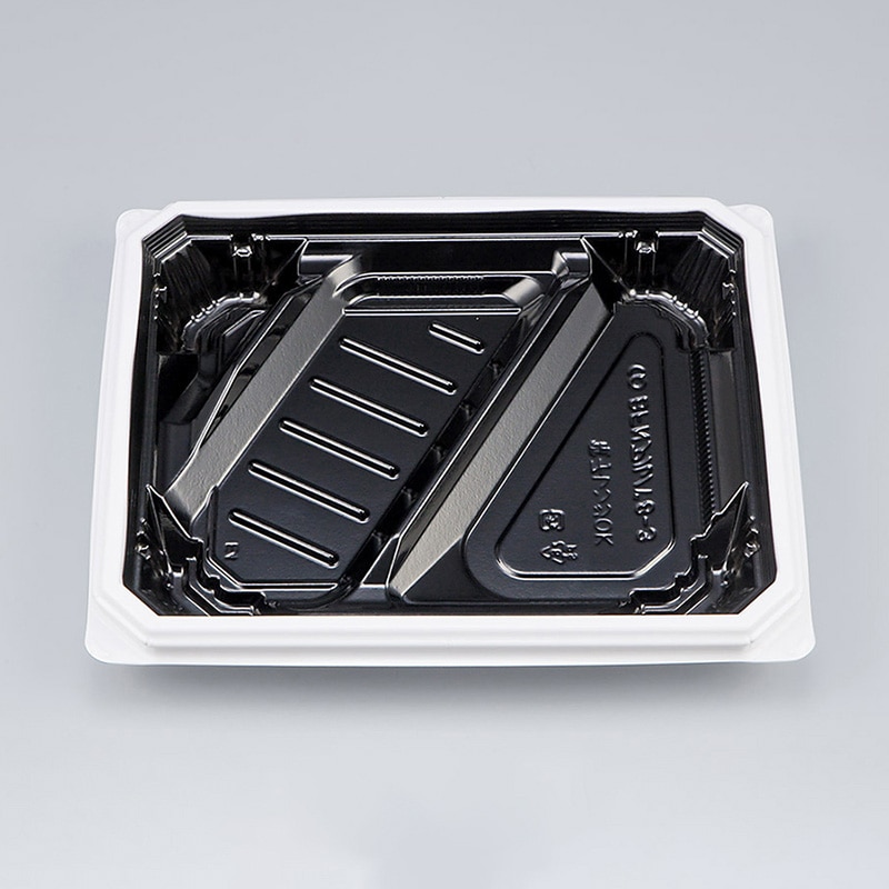 >シーピー化成 弁当容器 BFNアルバ 本体 8-3 BW 50枚/袋(ご注文単位12袋)【直送品】