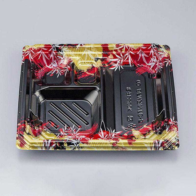 >シーピー化成 弁当容器 BFNアルバ 本体 8-5 みお赤 50枚/袋(ご注文単位12袋)【直送品】