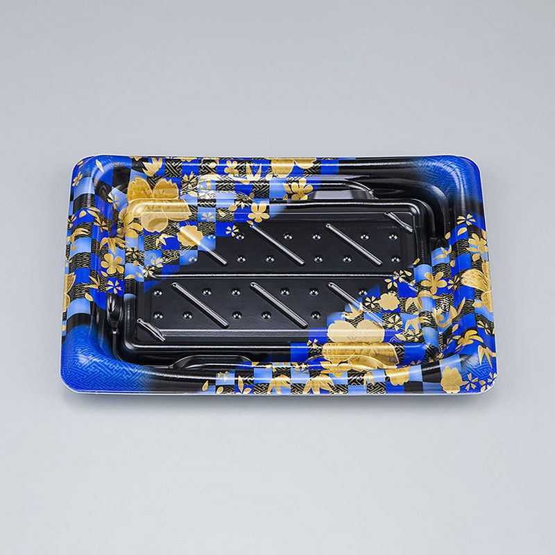 シーピー化成 寿司容器 SFうま皿 本体 24 花雅青 50枚/袋(ご注文単位18袋)【直送品】