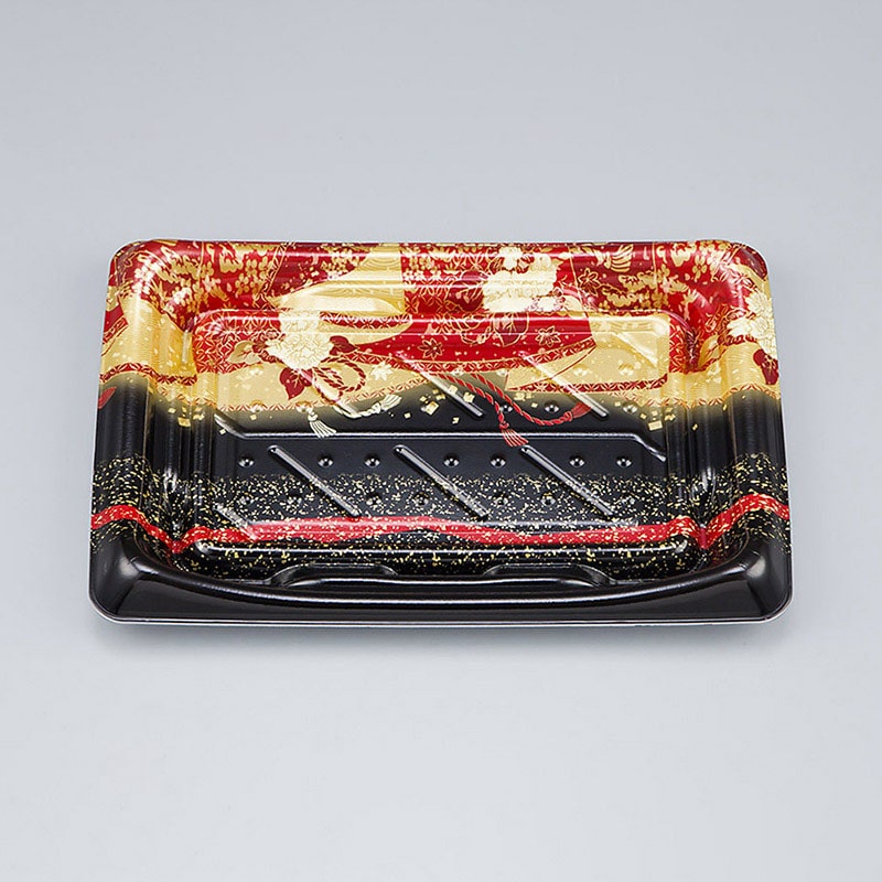 シーピー化成 寿司容器 SFうま皿 本体 24 優赤 50枚/袋(ご注文単位18袋)【直送品】