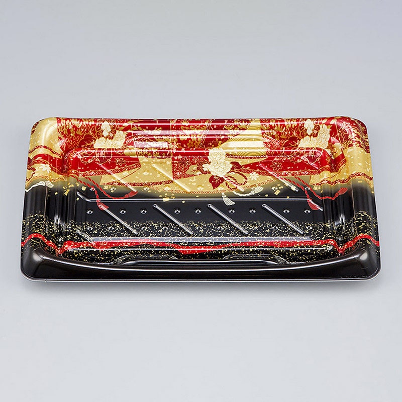 シーピー化成 寿司容器 SFうま皿 本体 25 優赤 50枚/袋(ご注文単位16袋)【直送品】