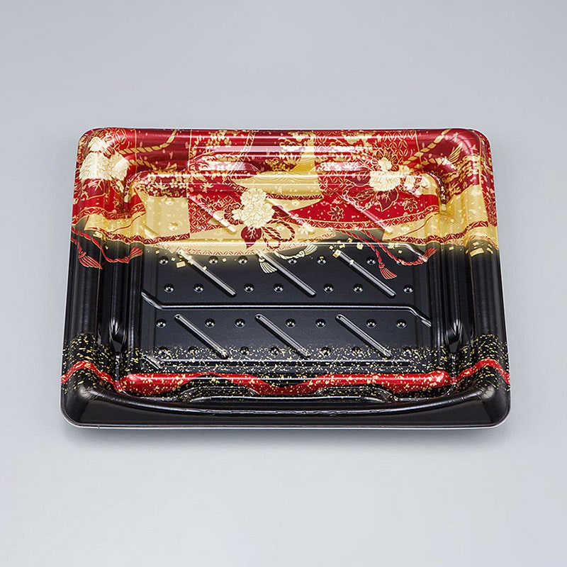 シーピー化成 寿司容器 SFうま皿 本体 34 優赤 50枚/袋(ご注文単位12袋)【直送品】