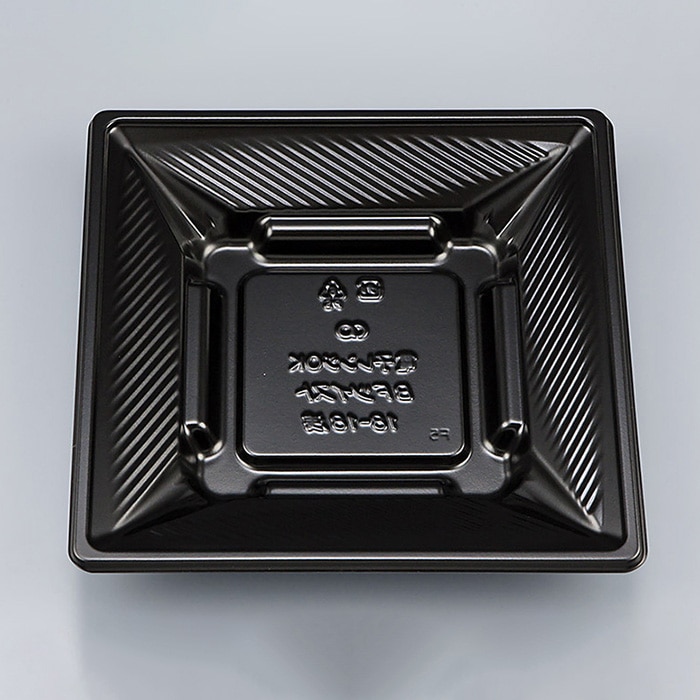 シーピー化成 弁当容器 BFツイスト 本体 18-18 黒 50枚/袋(ご注文単位16袋)【直送品】