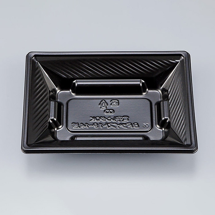 >シーピー化成 弁当容器 BFツイスト 本体 19-14浅 黒 50枚/袋(ご注文単位24袋)【直送品】