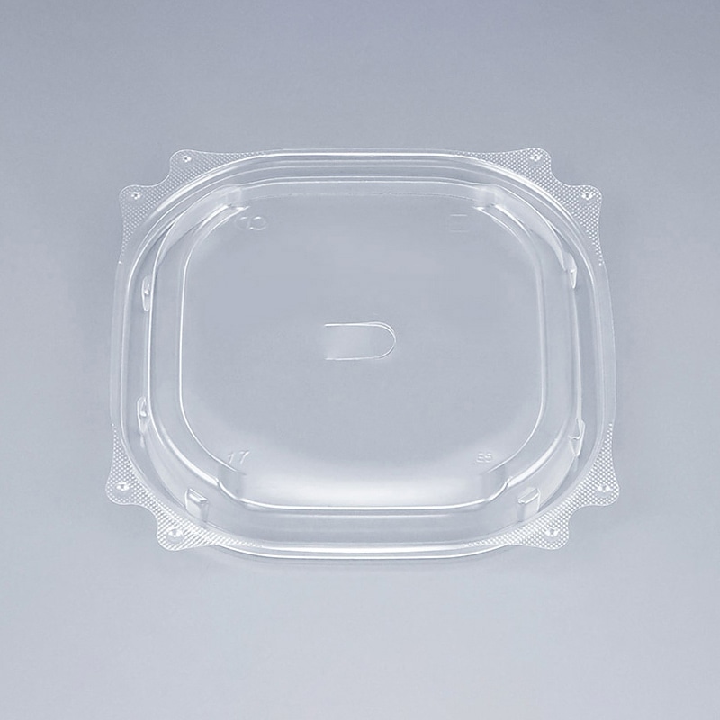 シーピー化成 丼容器　RF角丼内　PP内嵌合蓋 17　U字穴  50枚/袋（ご注文単位12袋）【直送品】