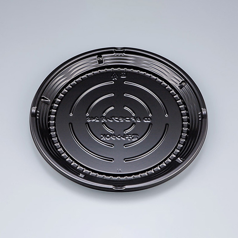 シーピー化成 プレート容器　BFコモプレ内　本体 24S 黒 50枚/袋（ご注文単位8袋）【直送品】