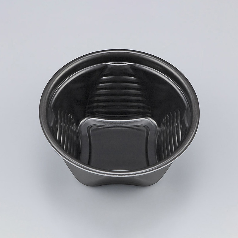 シーピー化成 惣菜容器　NFピッタ　本体 14（S） 黒 25枚/袋（ご注文単位18袋）【直送品】