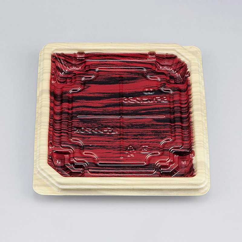 シーピー化成 米飯容器 BFNたわら 本体 6 和もく赤 50枚/袋(ご注文単位12袋)【直送品】