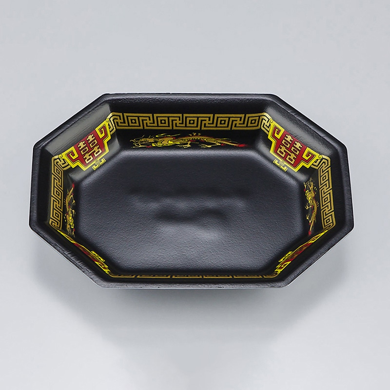 シーピー化成 惣菜用トレー V-618-27 飛龍黒 50枚/袋(ご注文単位10袋)【直送品】