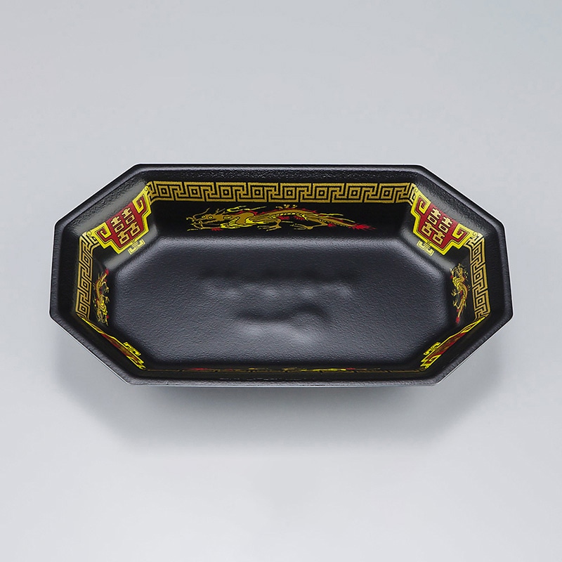 シーピー化成 惣菜用トレー V-619-27 飛龍黒 50枚/袋(ご注文単位10袋)【直送品】