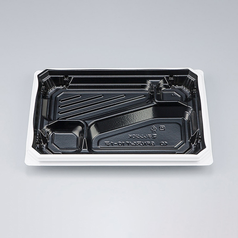 シーピー化成 弁当容器　BFNアルバ　本体 10-1平 BW 50枚/袋（ご注文単位8袋）【直送品】