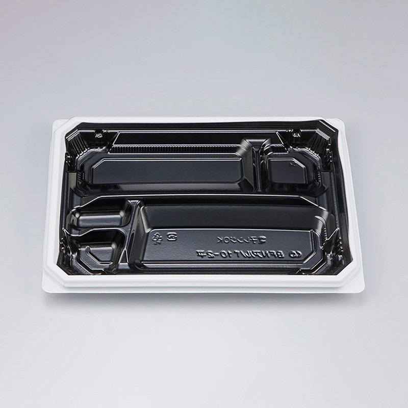 シーピー化成 弁当容器　BFNアルバ　本体 10-2平 BW 50枚/袋（ご注文単位8袋）【直送品】