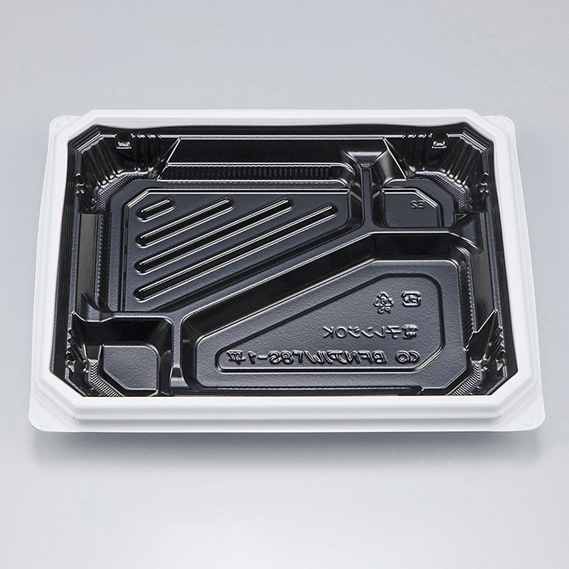 シーピー化成 弁当容器 BFNアルバ 本体 8S-1平 BW 50枚/袋(ご注文単位12袋)【直送品】