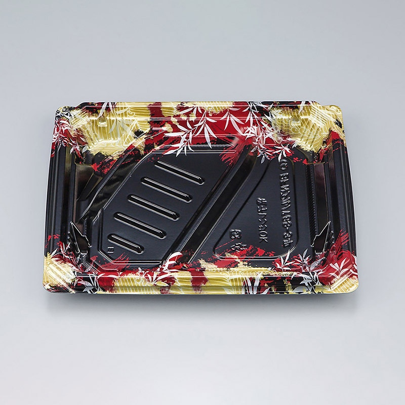 シーピー化成 弁当容器　BFNアルバ　本体 8S-3平 みお赤 50枚/袋（ご注文単位12袋）【直送品】