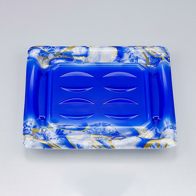 シーピー化成 刺身容器 SF磯浜 本体 4L平 涼潮青 50枚/袋(ご注文単位12袋)【直送品】