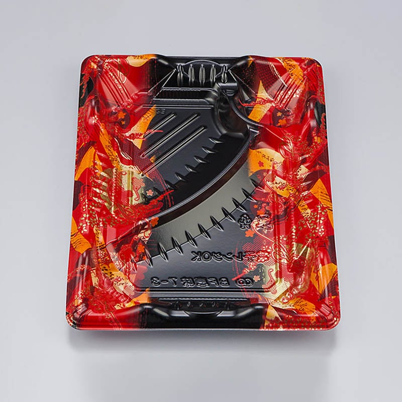 シーピー化成 弁当容器 BF恵味 本体 7-3(N) 短冊赤 50枚/袋(ご注文単位16袋)【直送品】