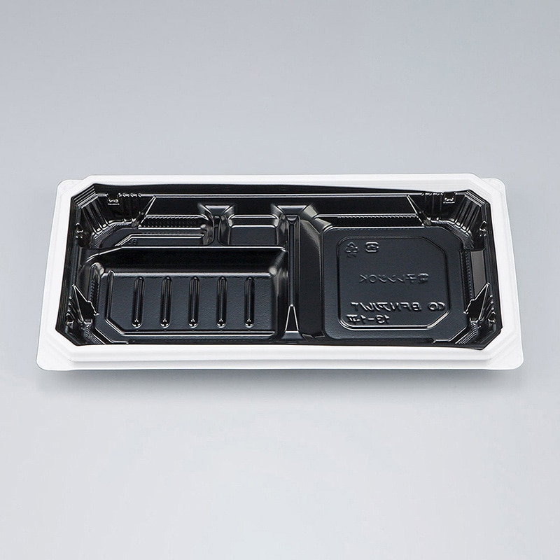 シーピー化成 弁当容器 BFNアルバ 本体 13-1平 BW 50枚/袋(ご注文単位6袋)【直送品】
