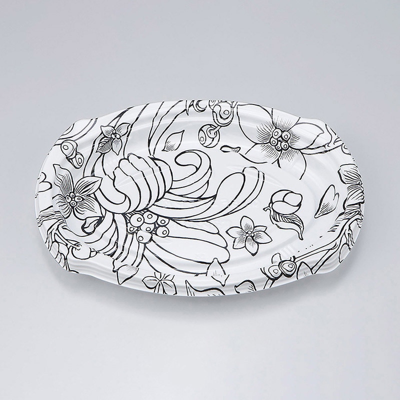 シーピー化成 プレート容器　BFコモプレ内　本体 65 フロル 50枚/袋（ご注文単位12袋）【直送品】