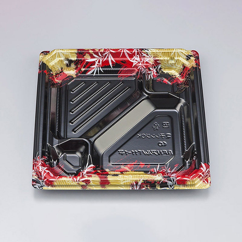 シーピー化成 弁当容器 BFNアルバ 本体 11-1平 みお赤 50枚/袋(ご注文単位8袋)【直送品】