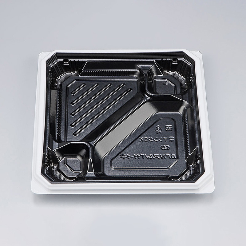 シーピー化成 弁当容器 BFNアルバ 本体 11-1平 BW 50枚/袋(ご注文単位8袋)【直送品】