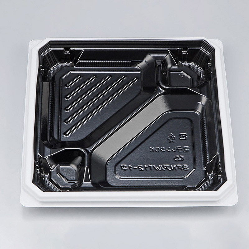 シーピー化成 弁当容器 BFNアルバ 本体 12-1平 BW 50枚/袋(ご注文単位8袋)【直送品】