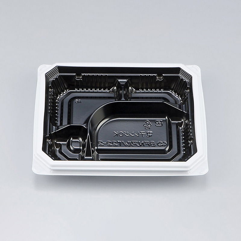 シーピー化成 弁当容器 BFNアルバ 本体 22-2 BW 50枚/袋(ご注文単位18袋)【直送品】