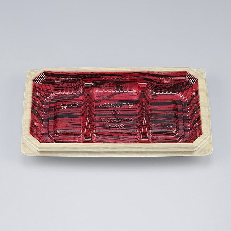 シーピー化成 弁当容器 BFNアルバ 本体 23-1 和もく赤 50枚/袋(ご注文単位16袋)【直送品】