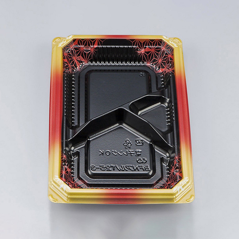 シーピー化成 弁当容器 BFNアルバ 本体 25-3 晶葉 50枚/袋(ご注文単位12袋)【直送品】