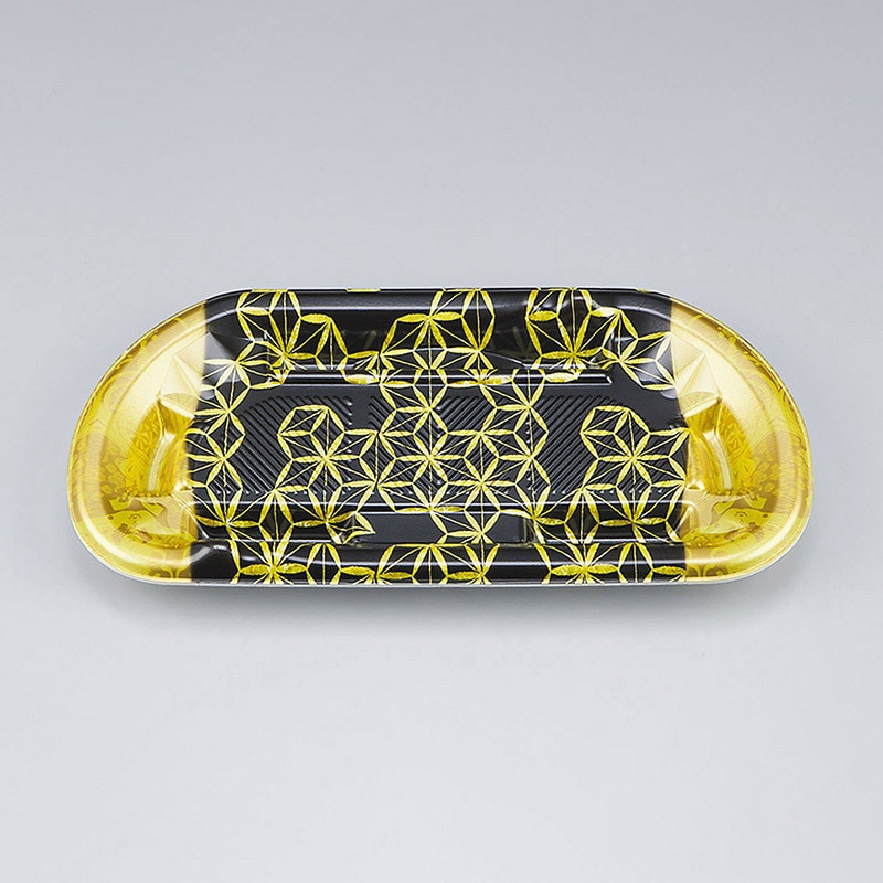 シーピー化成 刺身容器　SF磯浜半月　本体 3平 網糸金 50枚/袋（ご注文単位16袋）【直送品】