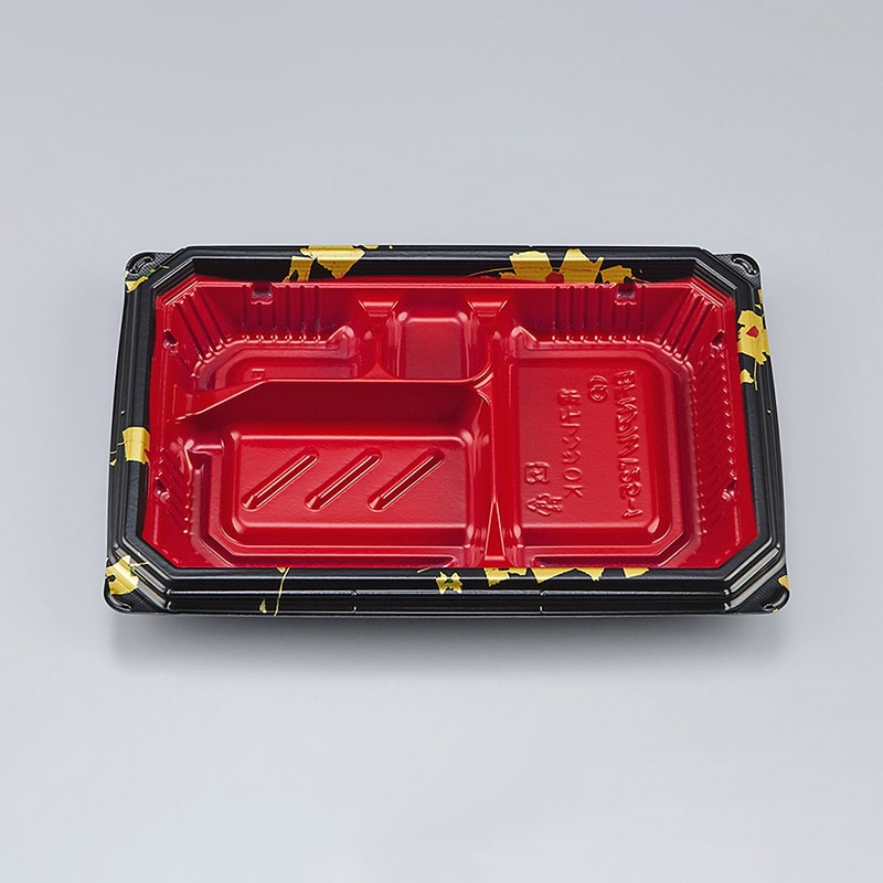 シーピー化成 弁当容器 BFNアルバ 本体 25-1 輪島内赤 50枚/袋(ご注文単位12袋)【直送品】