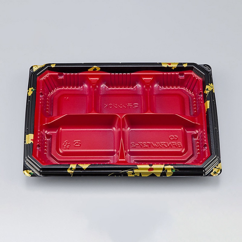 シーピー化成 弁当容器 BFNアルバ 本体 27-2 輪島内赤 50枚/袋(ご注文単位12袋)【直送品】