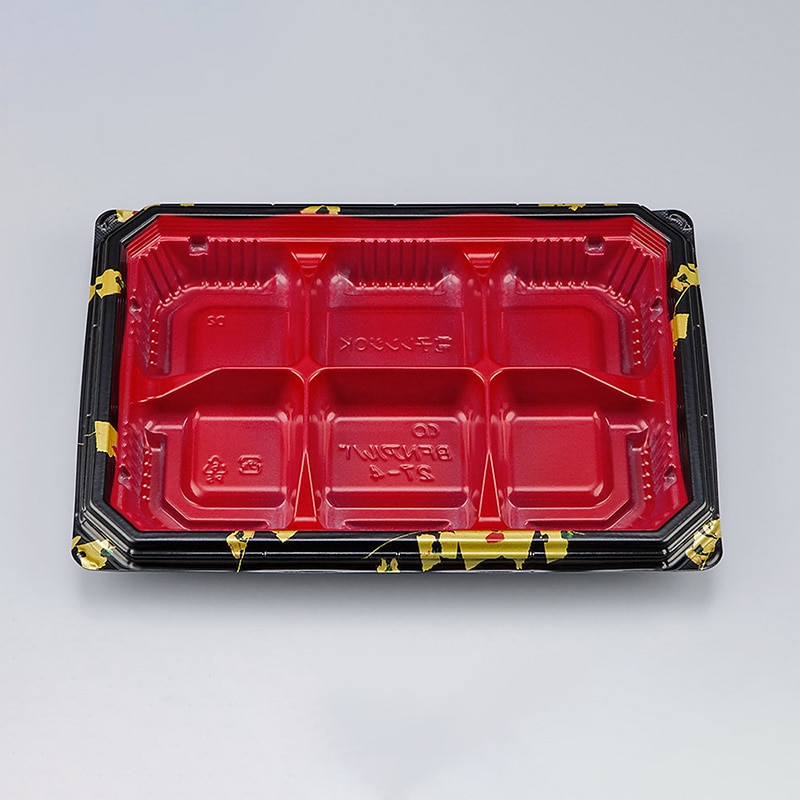 シーピー化成 弁当容器 BFNアルバ 本体 27-4 輪島内赤 50枚/袋(ご注文単位12袋)【直送品】