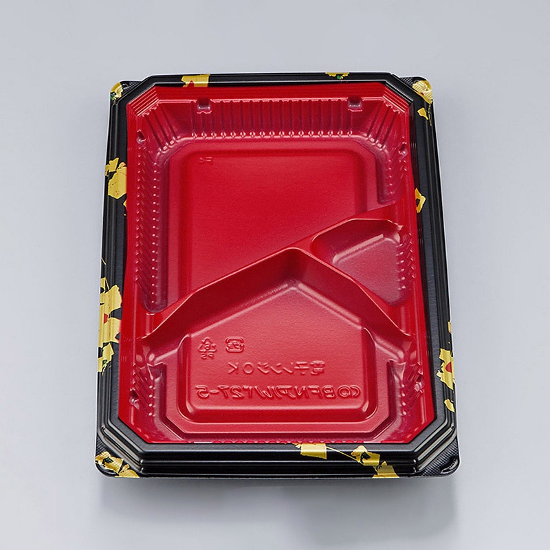 シーピー化成 弁当容器 BFNアルバ 本体 27-5 輪島内赤 50枚/袋(ご注文単位12袋)【直送品】