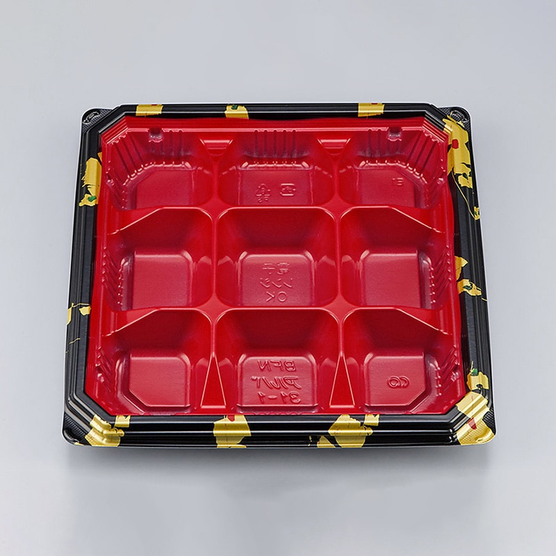 シーピー化成 弁当容器　BFNアルバ　本体 31-1 輪島内赤 50枚/袋（ご注文単位8袋）【直送品】