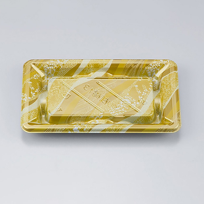 シーピー化成 寿司容器 NU桟橋 本体 13 絹風金 50枚/袋(ご注文単位30袋)【直送品】