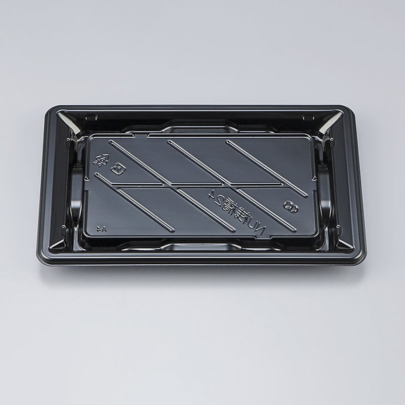 シーピー化成 寿司容器 NU桟橋 本体 24 黒 50枚/袋(ご注文単位18袋)【直送品】