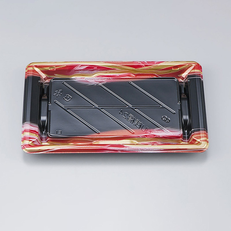 シーピー化成 寿司容器 NU桟橋 本体 24 そよ風赤 50枚/袋(ご注文単位18袋)【直送品】