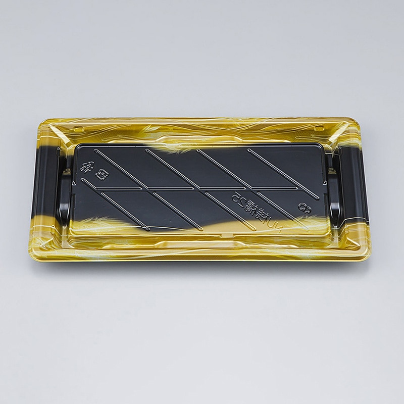 シーピー化成 寿司容器 NU桟橋 本体 25 そよ風金 50枚/袋(ご注文単位16袋)【直送品】