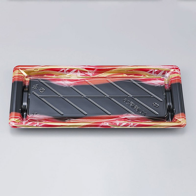 シーピー化成 寿司容器 NU桟橋 本体 26 そよ風赤 50枚/袋(ご注文単位16袋)【直送品】