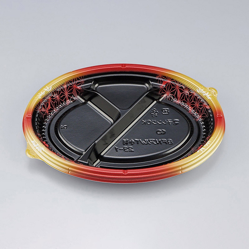 シーピー化成 弁当容器　BFNアルバ　本体 小判23-1 晶葉 50枚/袋（ご注文単位12袋）【直送品】