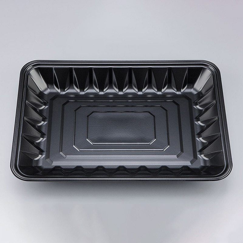 シーピー化成 精肉用トレー 新L大 33-23-38 黒 50枚/袋(ご注文単位8袋)【直送品】