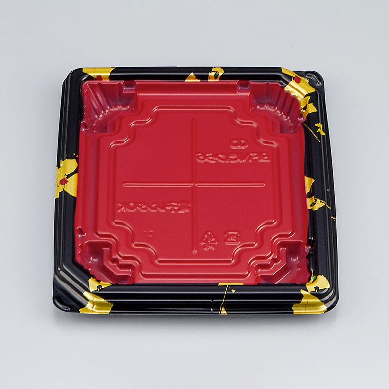 シーピー化成 米飯容器 BFNたわら 本体 6 輪島内赤 50枚/袋(ご注文単位12袋)【直送品】