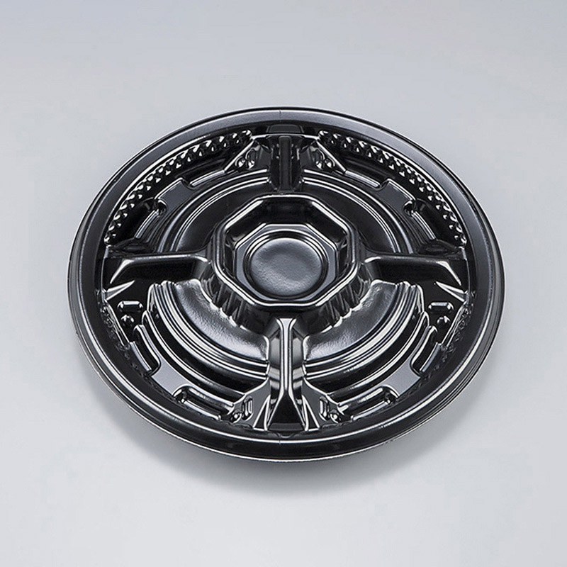 シーピー化成 オードブル容器　SFソワレ　本体 25 黒 25枚/袋（ご注文単位16袋）【直送品】