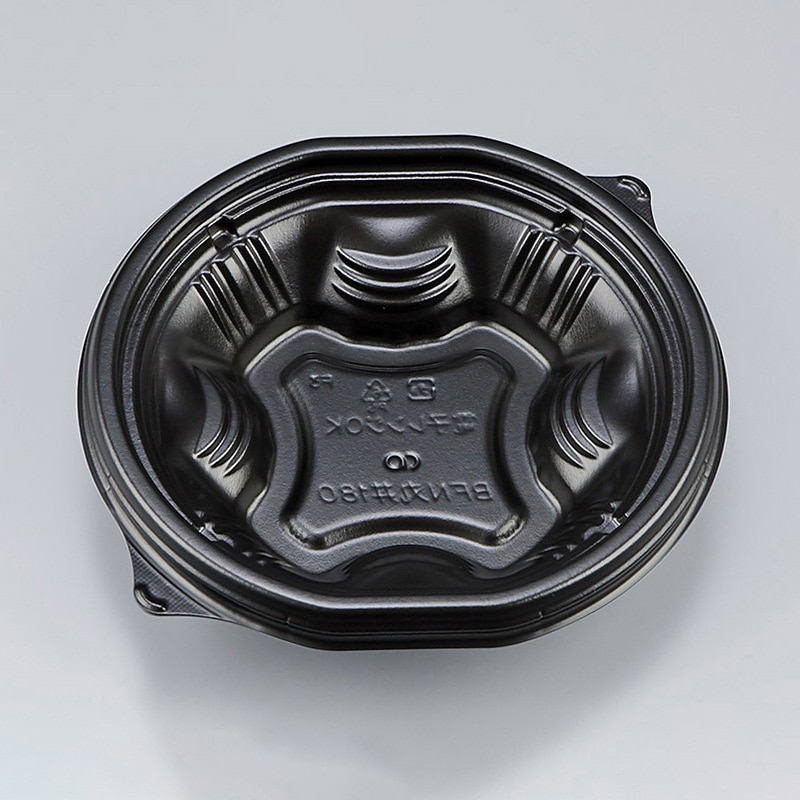 シーピー化成 丼容器 BFN丸丼 本体 180 黒 50枚/袋(ご注文単位12袋)【直送品】