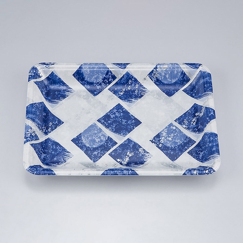 シーピー化成 汎用トレー 新LQ 18-25 氷角紺 100枚/袋(ご注文単位9袋)【直送品】