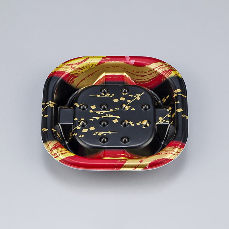 シーピー化成 米飯容器 TNえにし 本体 1 筆蒔絵 50枚/袋(ご注文単位50袋)【直送品】