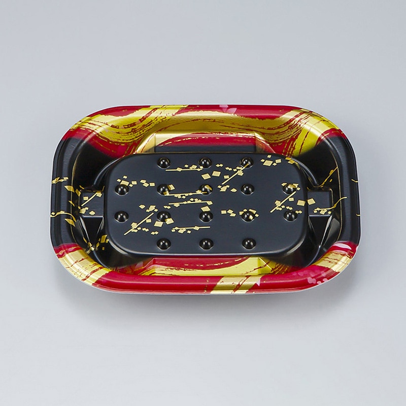 シーピー化成 米飯容器 TNえにし 本体 2 筆蒔絵 50枚/袋(ご注文単位40袋)【直送品】